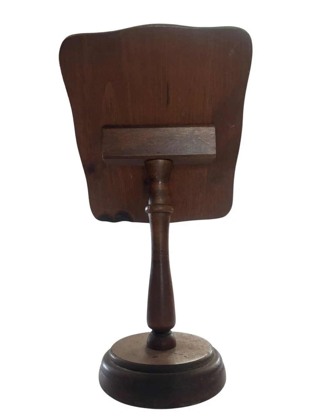 Vintage Wooden Recipe Book Holder Stand With Pages. 1960s.